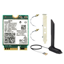 BE200 WiFi 7 Card+Magnetic Antenna 2.4G/5G/6Ghz  5.4 WiFi Adapter 8774Mbps Wireless Network Card for Win10/11