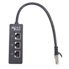 RJ45 Male to 3 RJ45 Female Port Network Extender Cable Splitter LAN Ethernet