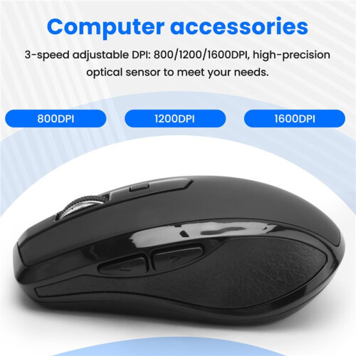 Type-C 2.4Ghz Wireless Mouse Available With Usb C Receiver For  Pro And Chromebook Black 2