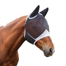 Horse Fly Mask with Ears UV Protection Breathable Mesh Adjustable Fit Comfort for Summer