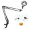 Support de Microphone D'Enregistrement Extensible Support de Support de Bras de Ciseaux de FlèChe de Suspension avec Pince de Montage de Table de 5