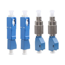 FC Stecker auf LC Buchse Hybrid Licht Wellen Leiter Konverter Adapter + LC Buchse auf SC Stecker Hybrid Flansch, Glas Faser Adapter
