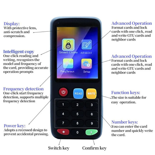 RFID Reader Writer X7 RFID Copier Frequency  Card Reader ID IC Elevator Card RFID Writer for Access Control System 1