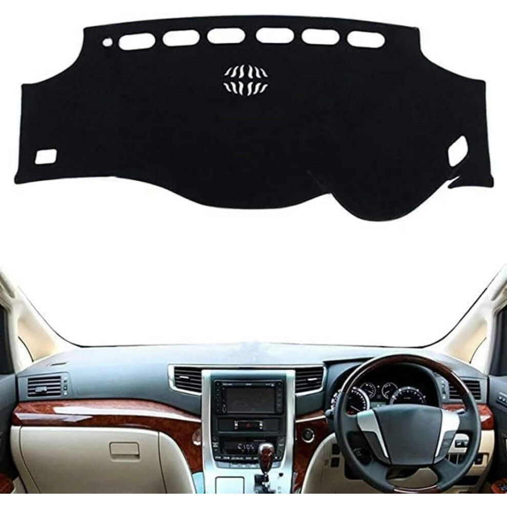 Dashboard Cover Dash Mat For Toyota Alphard Vellfire 20082017 Rhd Antislip Sun Protection Black 9347817558296