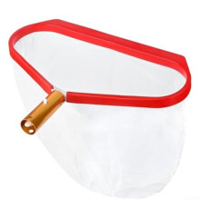 Pool Skimmer Net with Deep Mesh Design and Sturdy Aluminium Handle for Swimming Pool Leaf Removal (Red)
