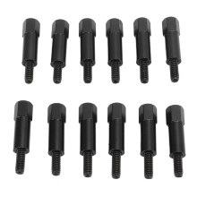 Black 12PCS Mini Valve Cover Bolt Nut Kit for Ford SB 260 289 302 351W Engines