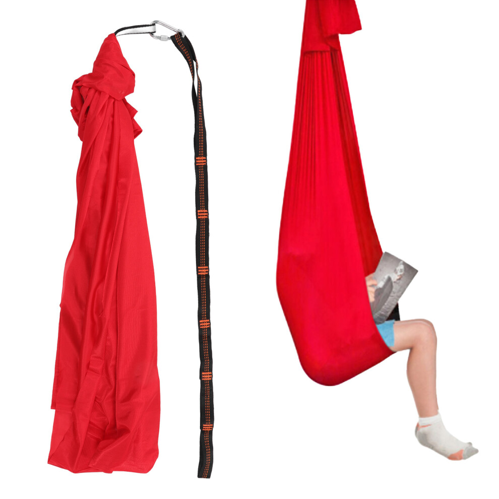 Kids Polyester Sensory Indoor/Outdoor Aerial Yoga Hammock - Red