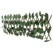 Haie topiaire étanche avec de véritables feuilles de willow et d'Epipremnum aureum