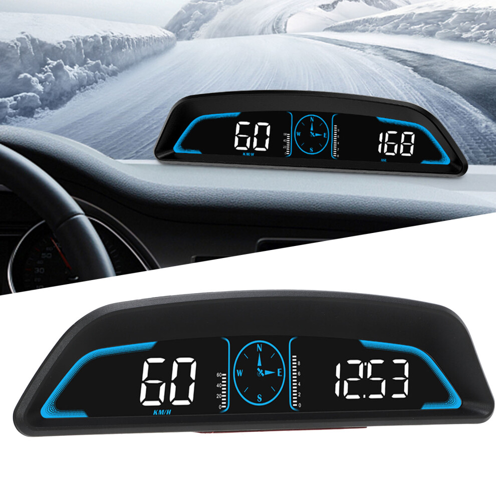 Vehicle Hud Display: Gps Speed Alarms Brightness Adjustment 8751375378844