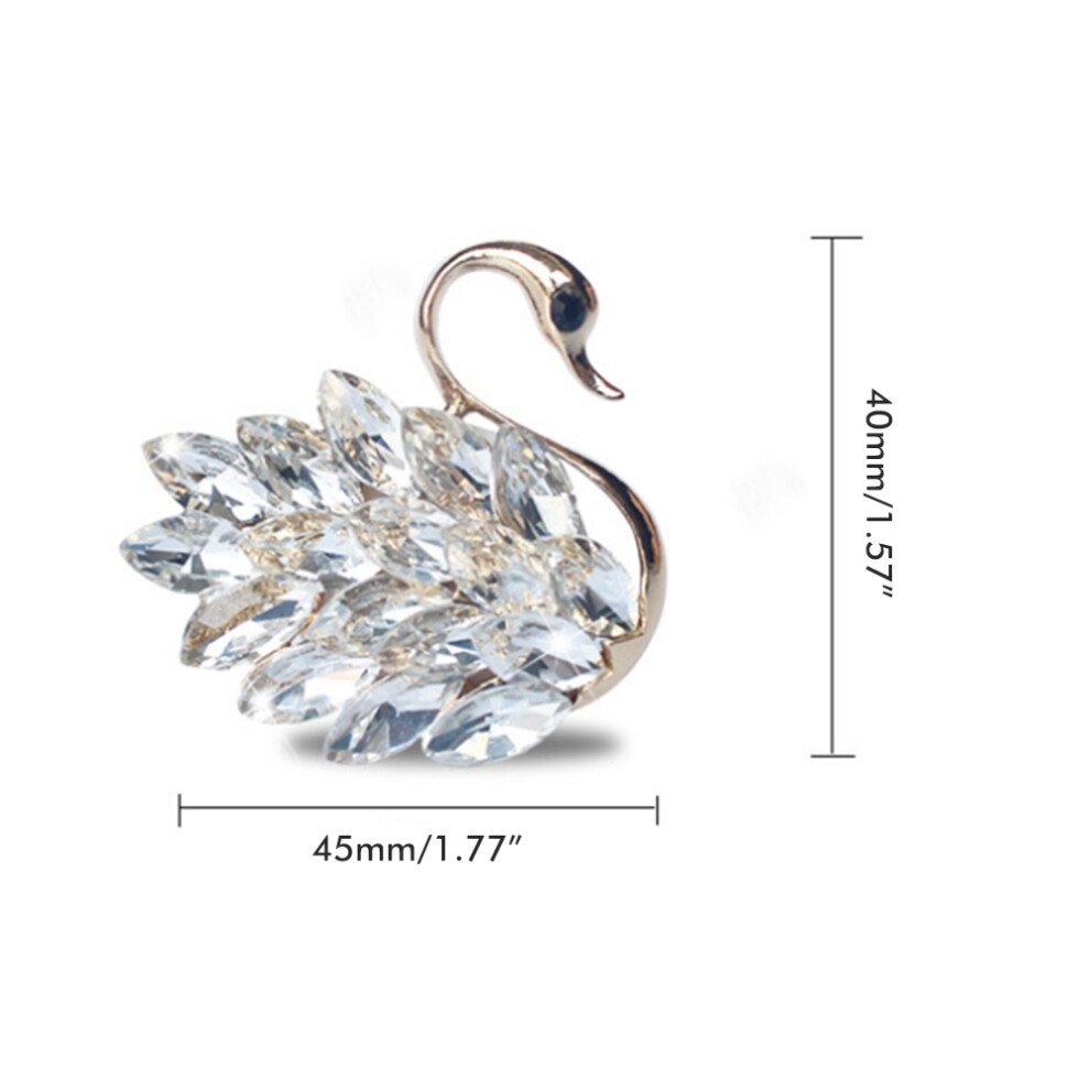 Crystal Swan Car Air Freshener Clip Rhinestone Bling Diffuser Car Vent Decor 7681375381265