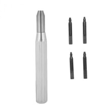 Watch Crown Tube Insert Remover Opener Holder Watch Case + 4 Blade Watch Repairing Tool