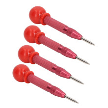 5-teiliges Center Punch-Set in Rot für Metall, Holz, Glas, 4 mm Schlagstift