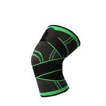 Sports Fitness Knee Pads Men Pressurized Elastic Kneepad Support Bandage (Green, XXL)