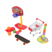 4 Stück Vogel-Trainingsspielzeug – Interaktiver Basketball, Skateboard, Papageien- und Wellensittichspielzeug
