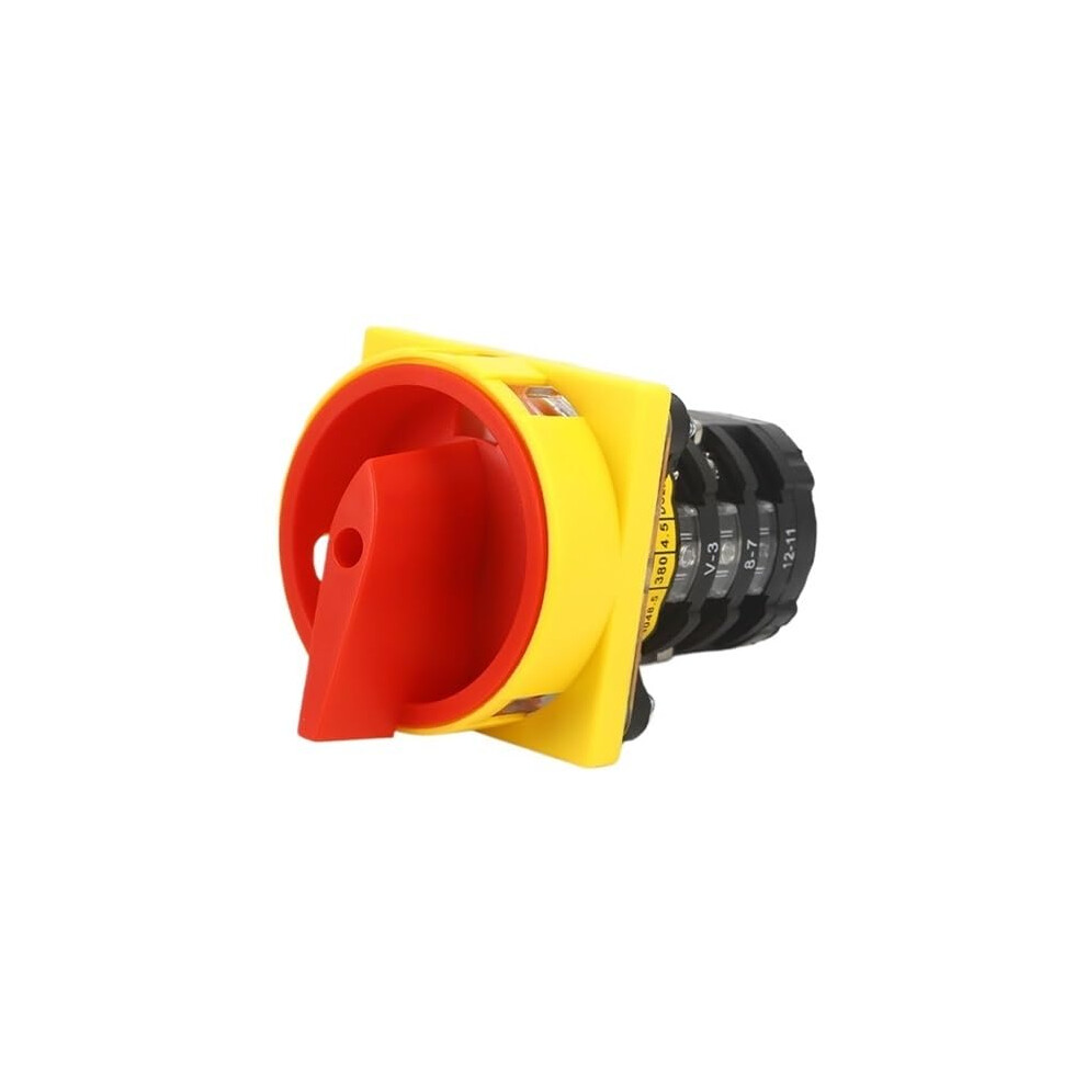 25A Onoffon Threepoles Cam Switch With 12Screw Terminals, Padlock Rotary Knob Changeover 9382693320995