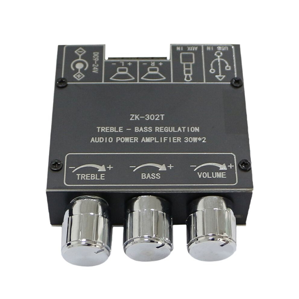 Zk-302T Digital Power Amplifier Module 2.0 Stereo Dual Channel 30W+30W With High & Low Tones 6031634494211