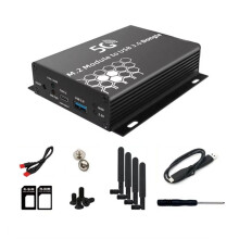 USB 3.0 Naar NGFF M.2 B-Key Draadloze Adapter 1 SIM-Kaartsleuf 4 Antennes en Behuizing met USB-Kabel voor 5G 4G LTE WWAN-Modem