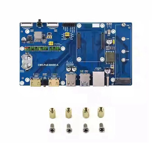 For Raspberry Pi Compute Module 5 IO Board with PoE Feature, for All Variants of CM5