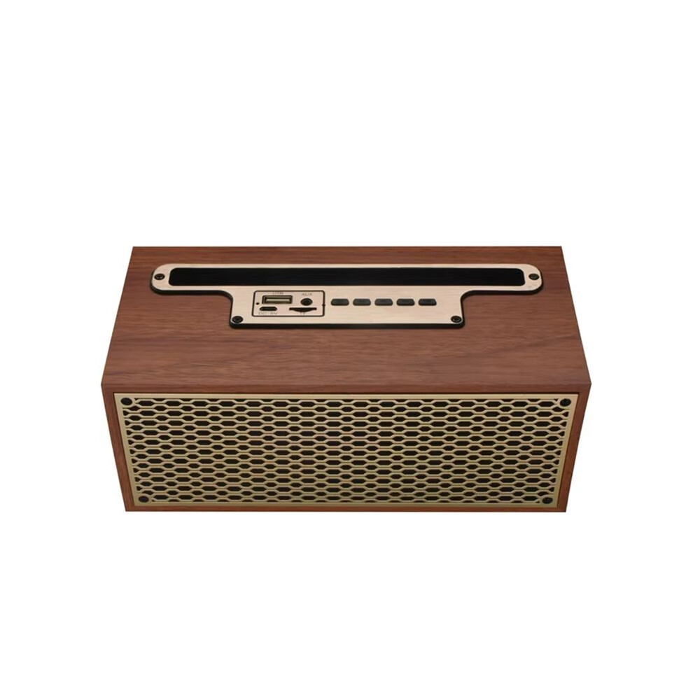 Fm/Am Vintage Wood Speaker Wireless Subwoofer Portable Radio Stereo Phone Stand Speaker Grain 6032447340450