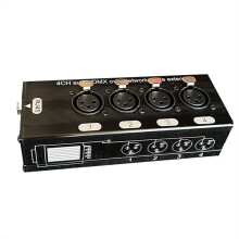 1 Stück 4-Kanal 3-Poliger XLR-Audio-Netzwerkkabel-Extender DMX512-Signal-Extender-Buchse Schwarz