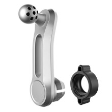 17 mm Rund Ledförlängningsarm Hona Till Hane-Förlängare Roterande Stav för Billuftuttag Ventiltelefonstativ Silver