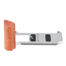 Mango de Madera para Cámara Tipo L  XM5 Placa en L de Liberación Rápida Arca Swiss para Accesorios de Cámara  X-M5, Color Plateado