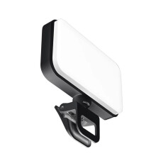 Bärbar Selfie Light Clip- LED-Lampa för Telefon Surfplatta Datorlampa för Fotografering Makeup Zoom Konferensljus Svart