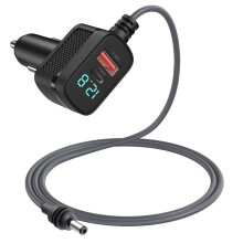 Car Charger for Starlink Power Cable,12V-48V Adapter with USB C Charging Port and LED Voltmeter Display 3 Meters