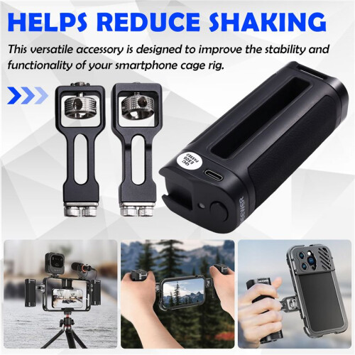 Neewer Universal Smartphone Cage Side Handle Grip con Telecomando Wireless, per Riprese Video Migliorate 1