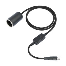 Typ C mit Spannungsanzeige auf Zigarettenanzünder-Adapterkabel, Konverter, Buchse, Step , KFZ, Auto, Boost-Stromkabel