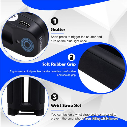 Neewer Universal Smartphone Cage Side Handle Grip con Telecomando Wireless, per Riprese Video Migliorate 2