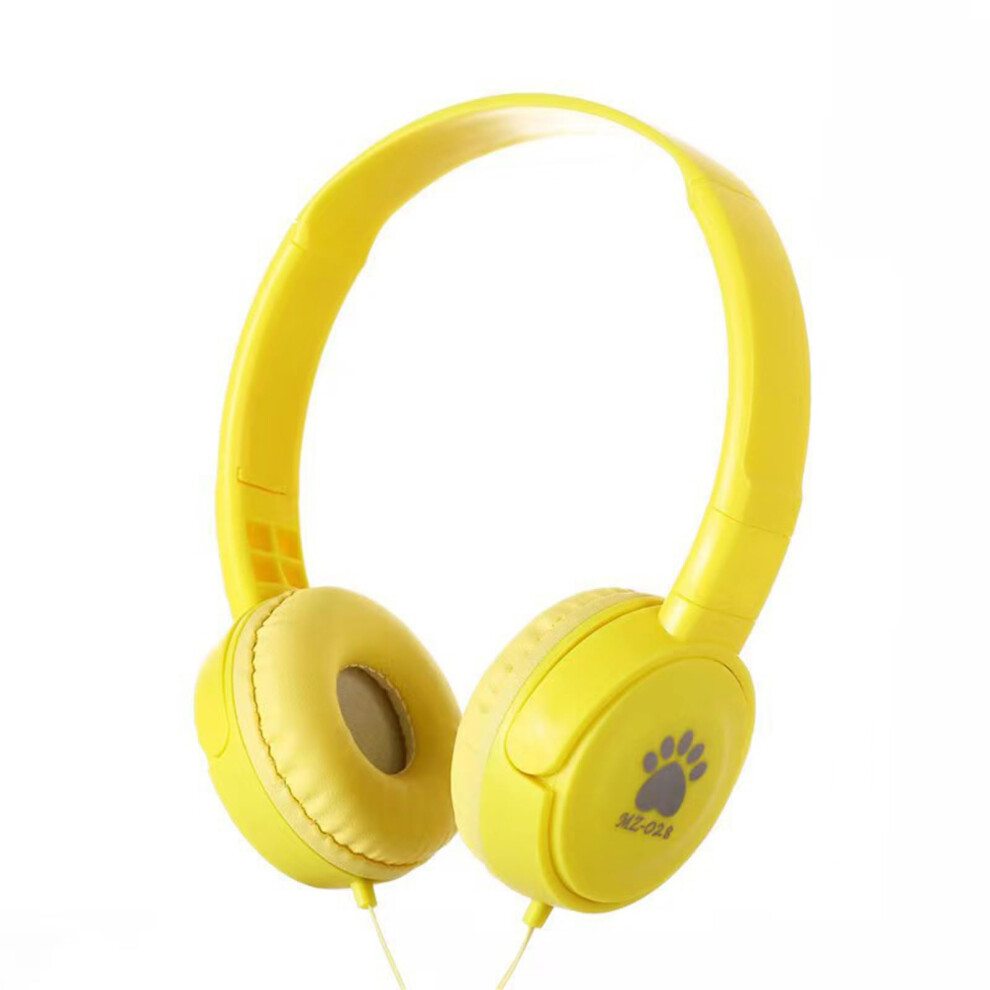 3.5Mm Wed Overear Headphones For Kids, Mp4 Mp3 Smartphones Laptop Compatible, Yellow 9382693321633