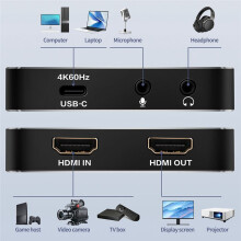 4K -Kompatibelt Videoinspelningskort USB 3.2 4K60hz Low Latency Plug och Färgglad Strömningsinspelningsenhet