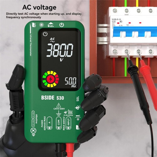 BSIDE Digitale Multimeter Infrarood Temperatuur 15V Diode LED Oplaadbaar  Multimeter DMM Rood 1