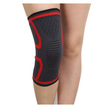 Knee Support Nylon Elastic Knee Pads 1 Pair Large Red For Running Basketball Volleyball Brace Sports Fitness Gear