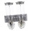 Wall Mounted Double Cereal Dispenser with Cup Organizer, Space Saving Dry Food Storage Container 1