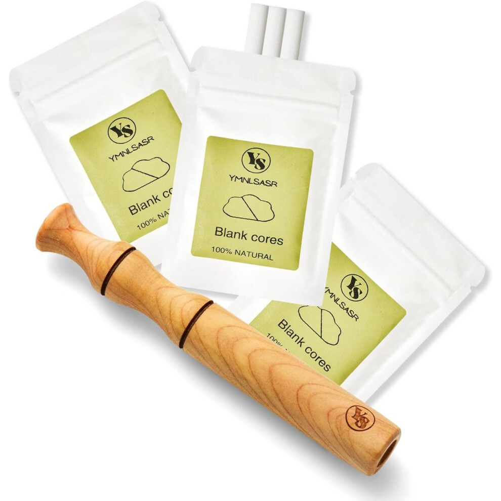 Aromatherapy Inhaler Wooden Essential Oil Diffuser Stick for Quit Smoking with 3 Cotton Wicks