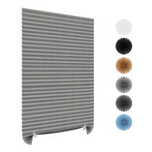 Temporary Blinds Stick On No Drilling Light Filtering Pleated Shades 60W x 150H cm Self Adhesive Privacy Paper for Windows