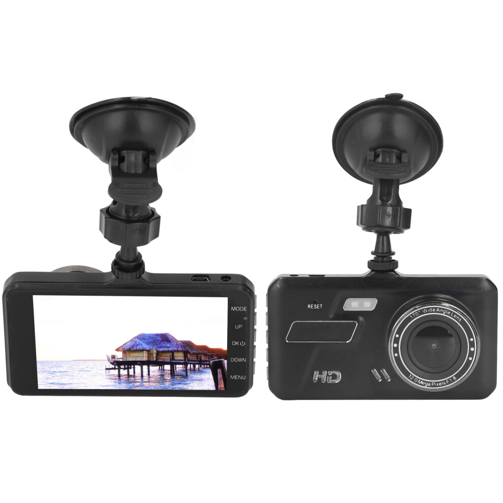1080P Hd Car Dvr With 4 Inch Touch Screen Night Vision Dual Lens Dash Cam 170 5071375390503