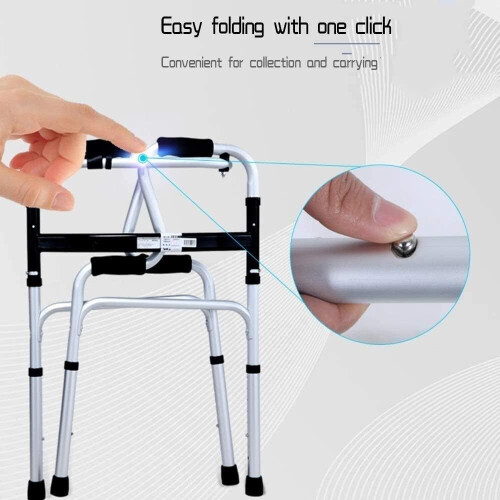 Folding Rollator Walker Aluminum Lightweight Adjustable Height Compact Walking Frame For Seniors 2