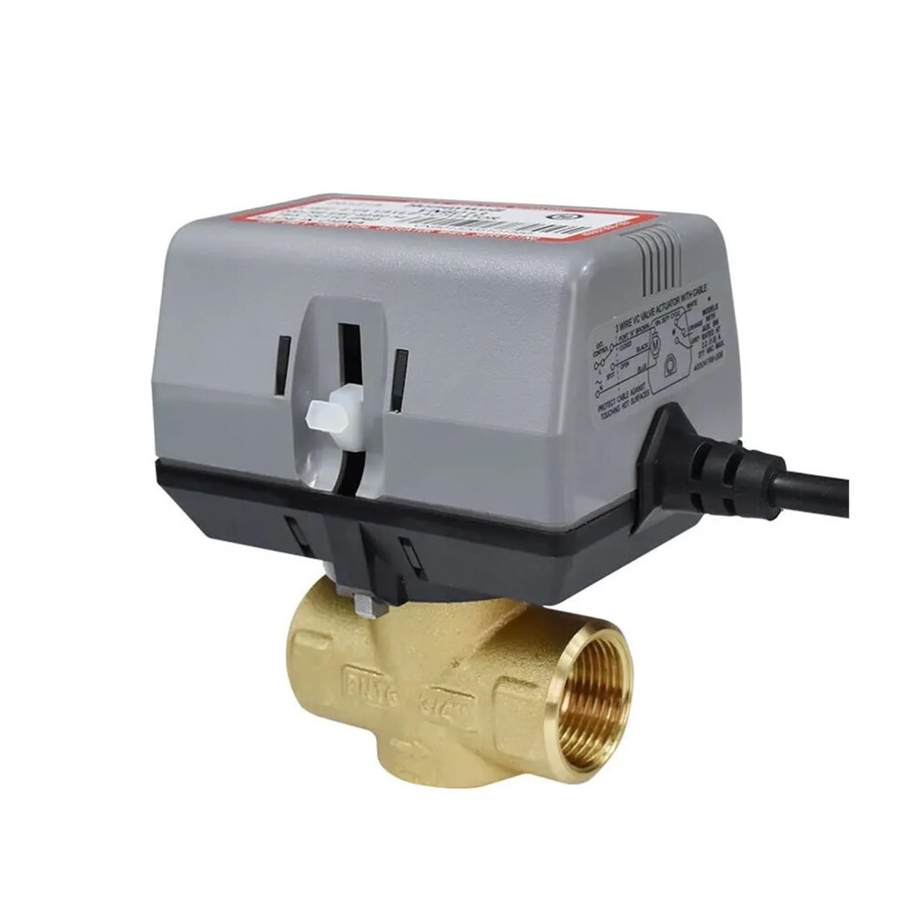 Motorized Shutoff Valve Dn20 Brass Vc6013 Ac220v 2 Way Electric Globe Valve For Fan Coil 9347817563092