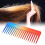3pcs Gradient Color Wide Tooth Comb Set, ABS, 15.5x6cm 1