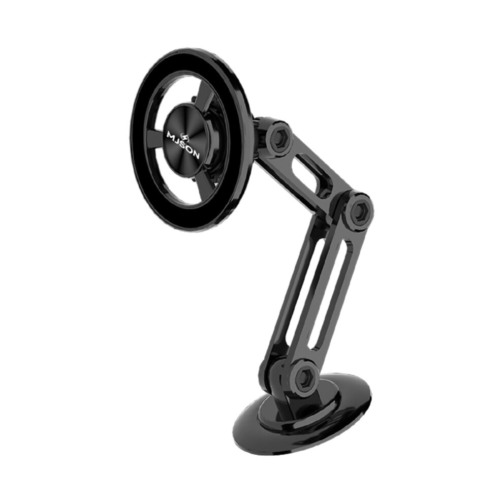 Magnetic Car Phone Holder With 360 Rotation Retractable Arm Foldable Design For Iphone Samsung 9382693180322