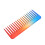 3pcs Gradient Color Wide Tooth Comb Set, ABS, 15.5x6cm 5