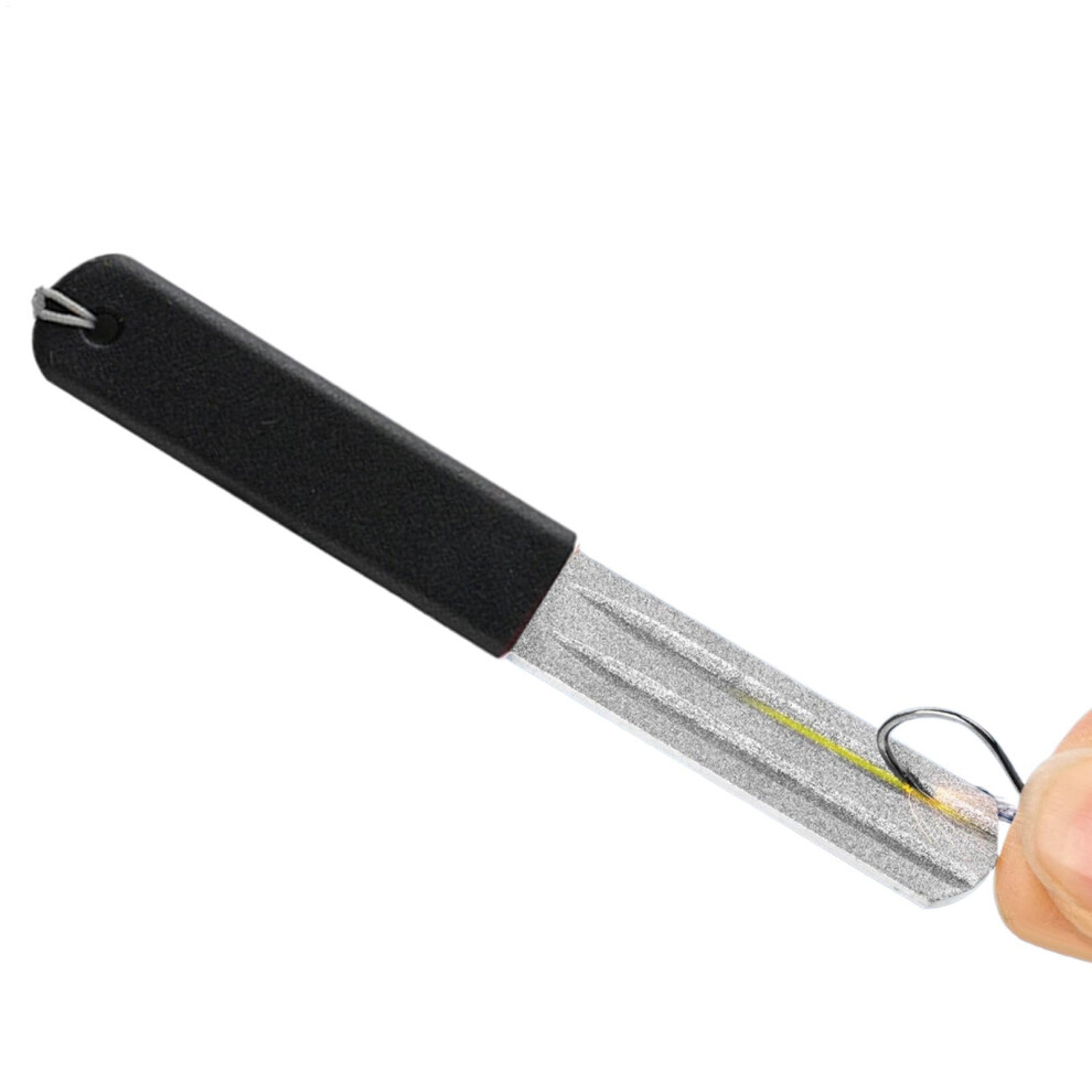 Portable Hook Sharpener Doublesided Sharpening Stone Fishing Sharpening File 10X1.4x0.2 Cm Black For Hikers 9187378389454