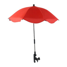 Stroller Umbrella and Beach Chair Umbrella with 360 Adjustable Clamp Waterproof Sun Protection Red