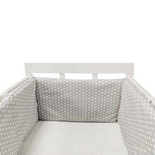 Breathable Crib Bumper Pads with AllRound Safety Protection, Soft Cotton Cot Rail Liner 350x30