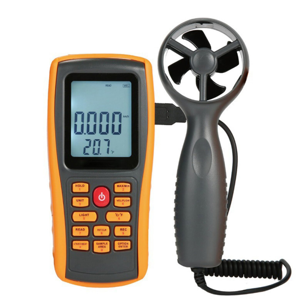 Anemometer CFM Air Flow Meter for HVAC, Digital Wind Speed Tester with Data Logger and Backlight