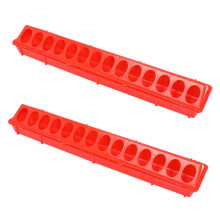 Poultry Feeding Trough 2Pack For Chickens Ducks Geese Smooth Surface Feeder Easy To Clean Water Container