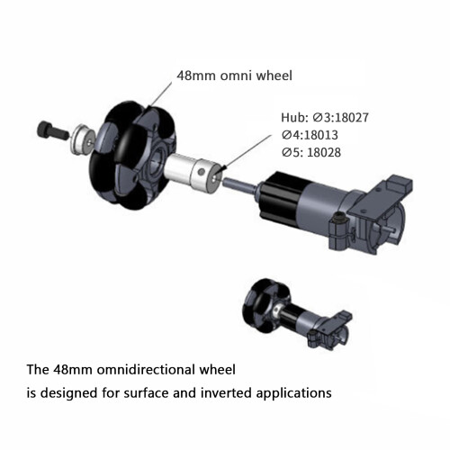 Versatile 48mm Omni Wheel 2kg Load 360 Spin for Robot Projects 2